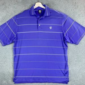 Footjoy Golfer Shirt Men Large‎ Purple Golf Polo FJ Rugby Business Casual Preppy